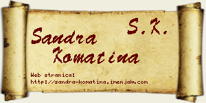 Sandra Komatina vizit kartica